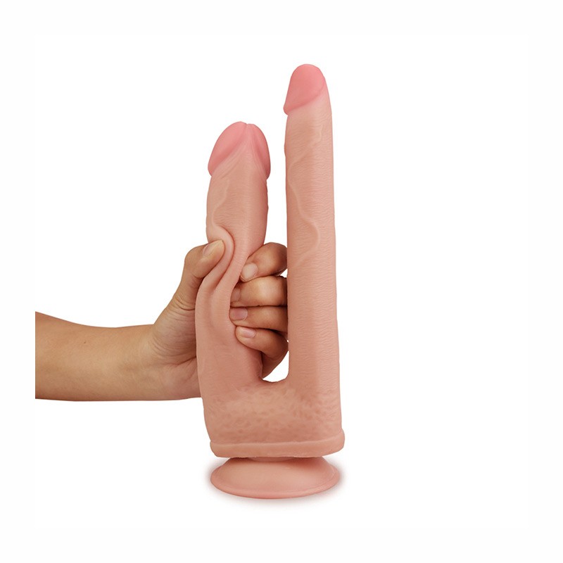 Dildo Skinlike Piel Deslizable Doble Penetración